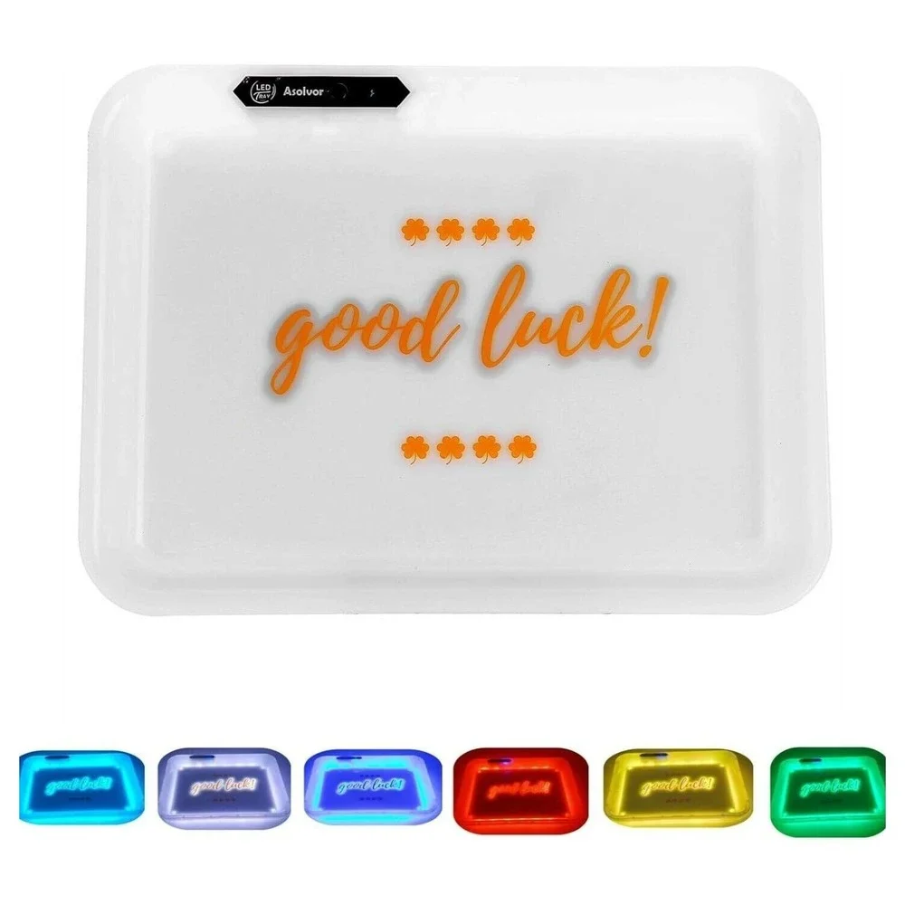 NEW Very COOL Color Changing LED Rolling Tray w/BLUETOOTH SPEAKER! USB-Chrg. NIB